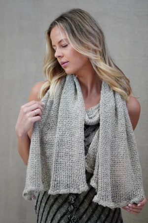 Sorrento Linen Knitted Scarf