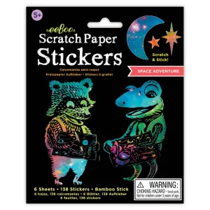 Space Adventure Scratch Paper Stickers