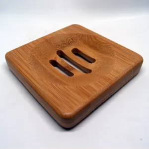 Square Bamboo soap dish - keep your handmade natural soap for longer