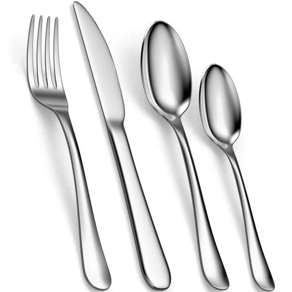 Stainless Steel 24-Piece Tableware Set
