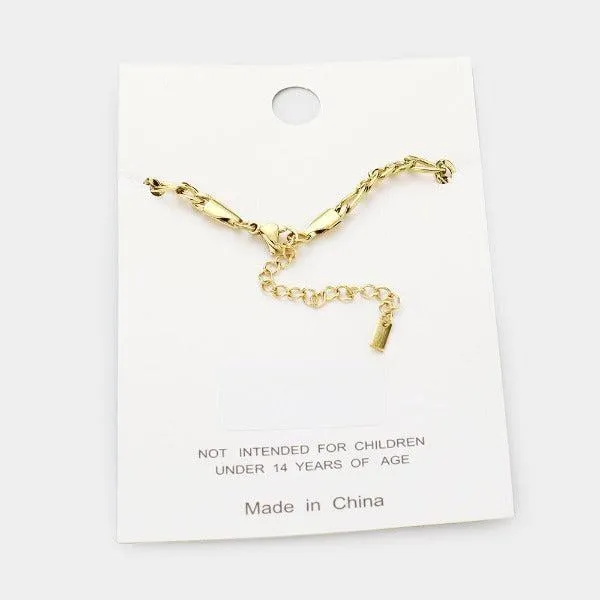 Stainless Steel Gold Metal Chain Anklet