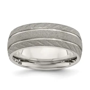 Stainless Steel Polished and Satin 8mm Band