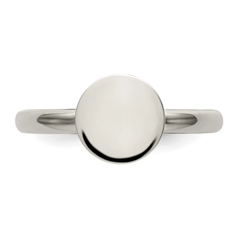 Stainless Steel Polished Circle Ring
