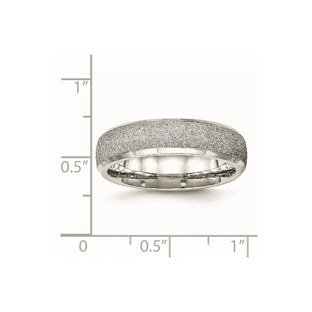Stainless Steel Polished Laser Cut 6mm Band