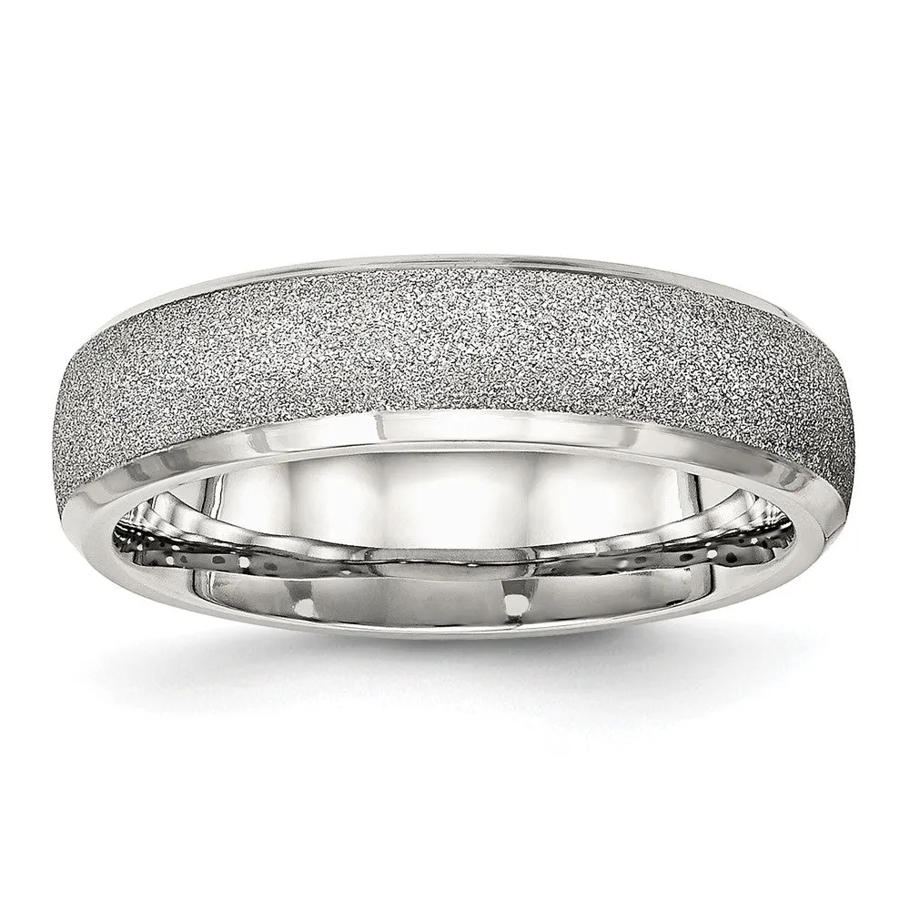 Stainless Steel Polished Laser Cut 6mm Band