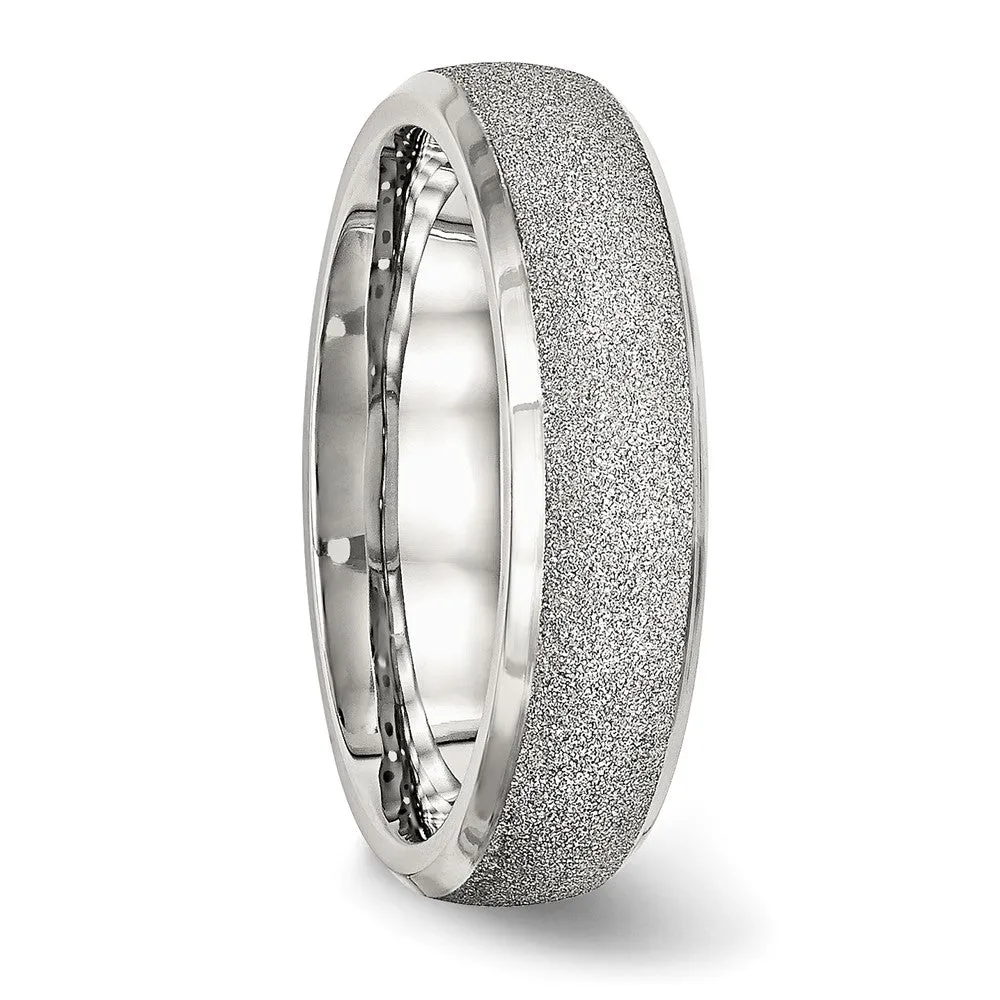 Stainless Steel Polished Laser Cut 6mm Band