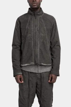 Standing collar zip up jacket
