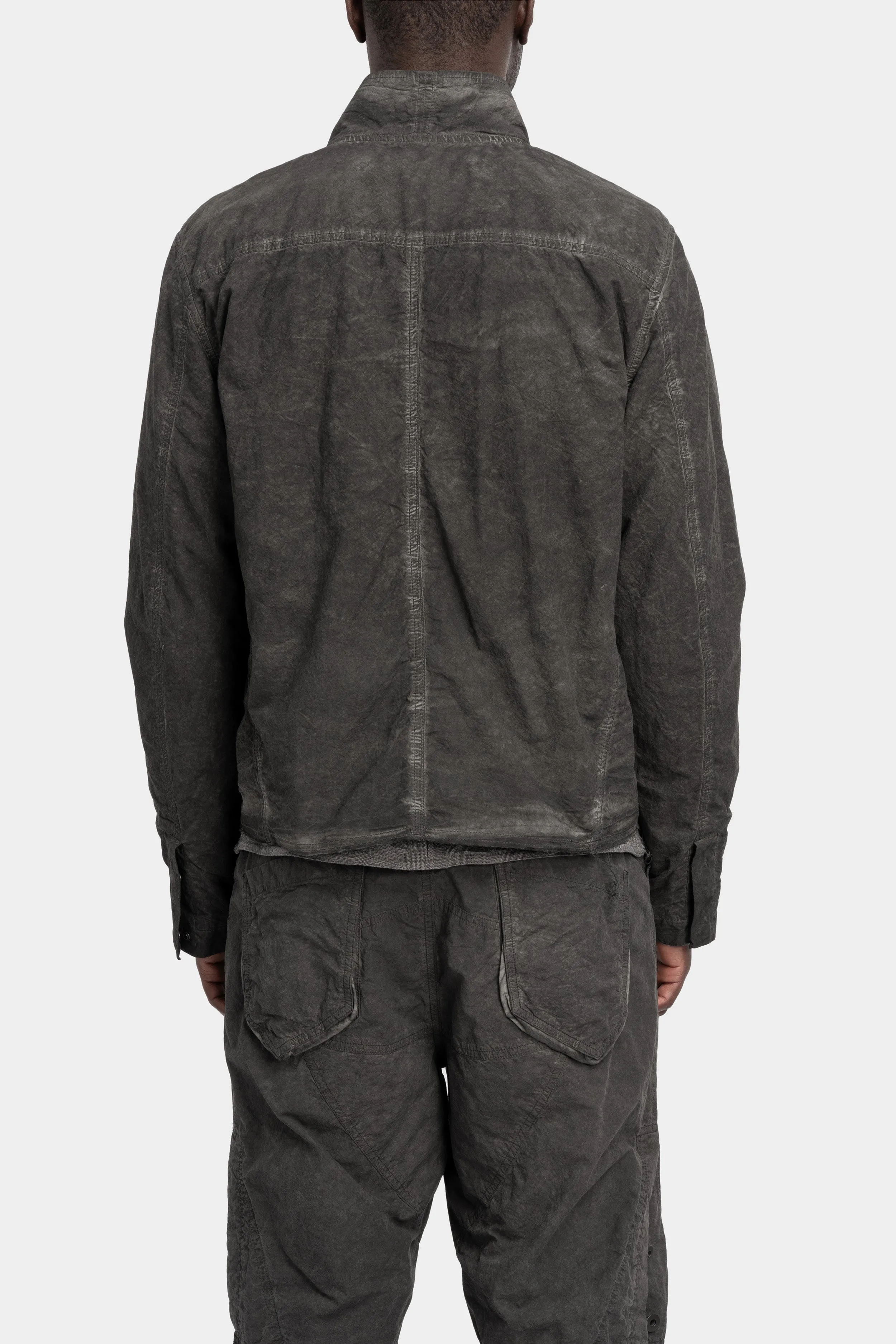 Standing collar zip up jacket