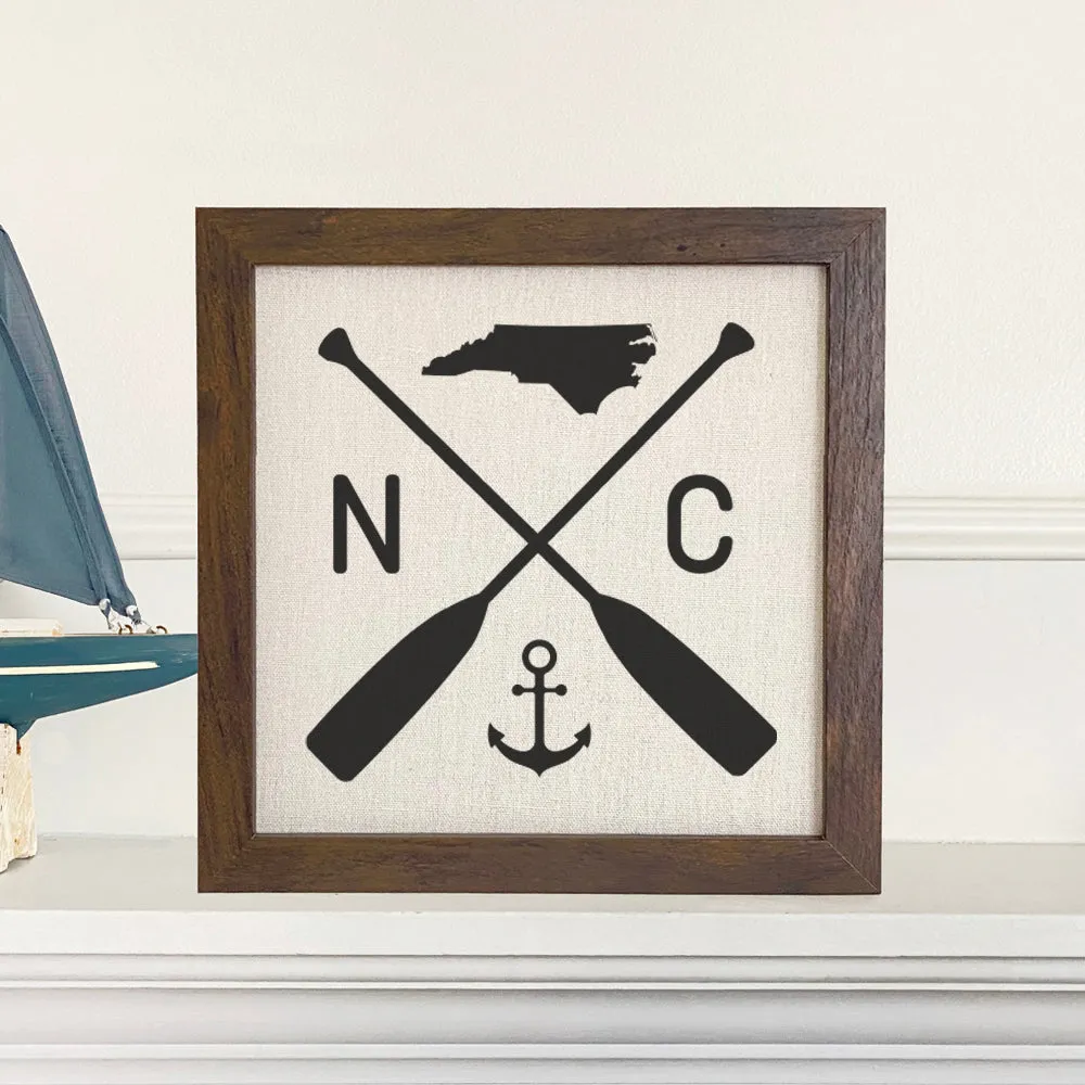 State Abbreviation (Oars and Anchor) - Framed Sign
