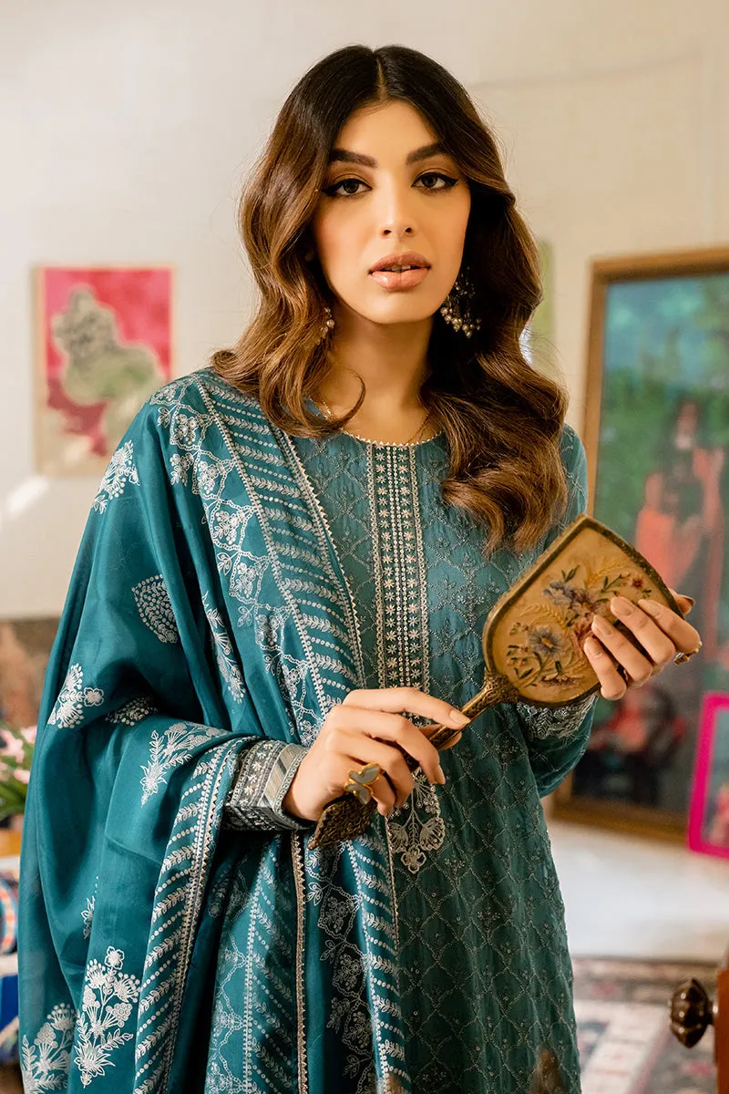 STELLAR OPALINE-4PC CHIFFON EMBROIDERED SUIT