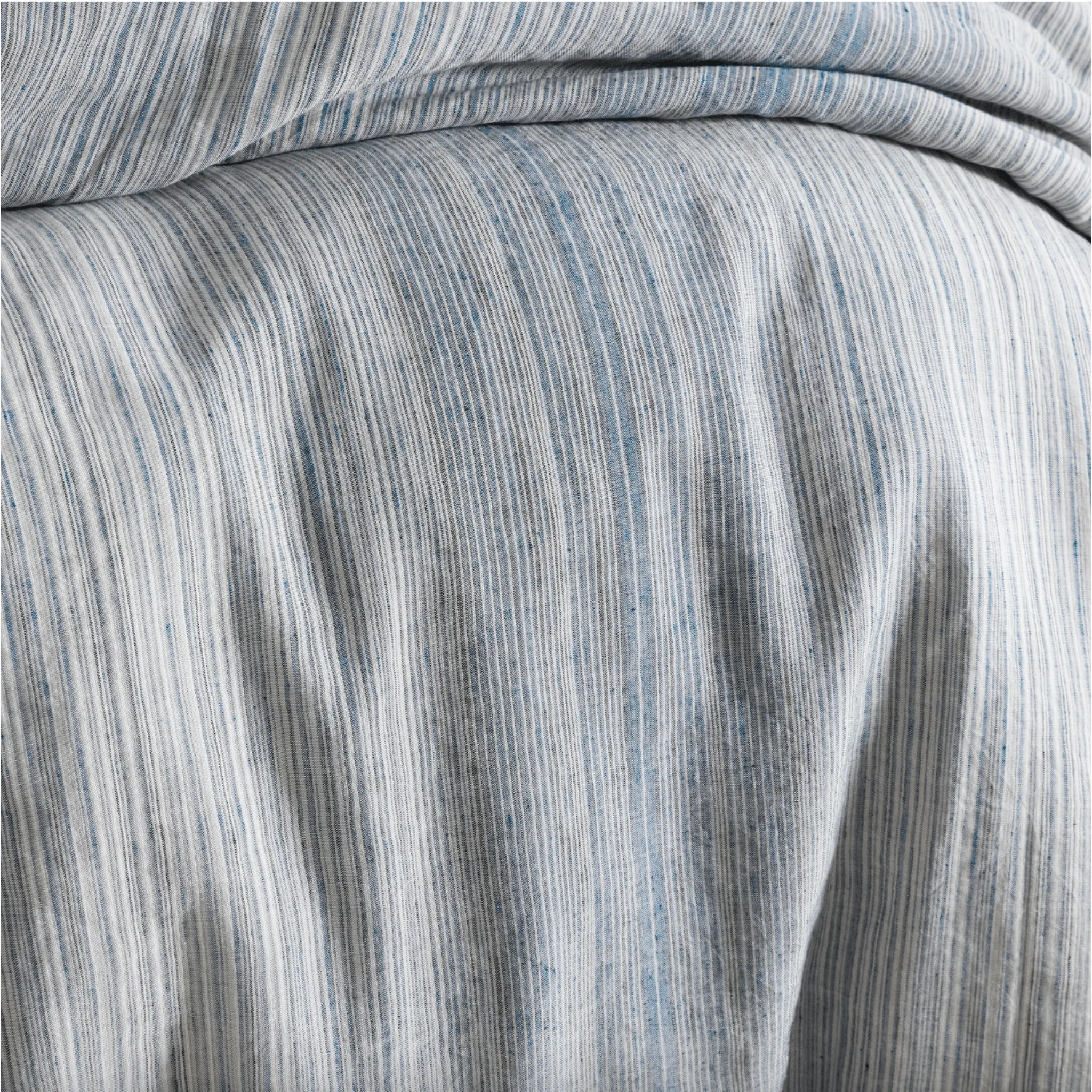 Sterling Stripe Linen Blue Duvet Cover