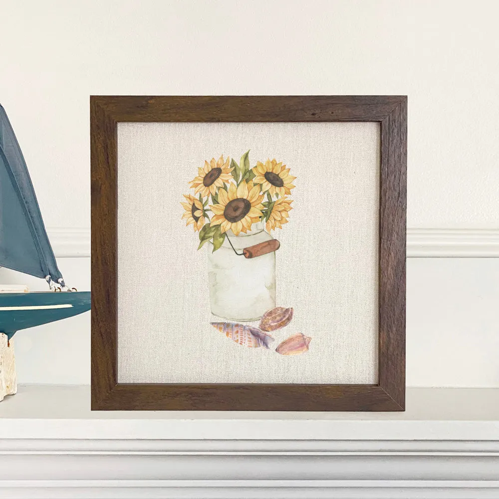 Sunflowers and Seashells - Framed Sign
