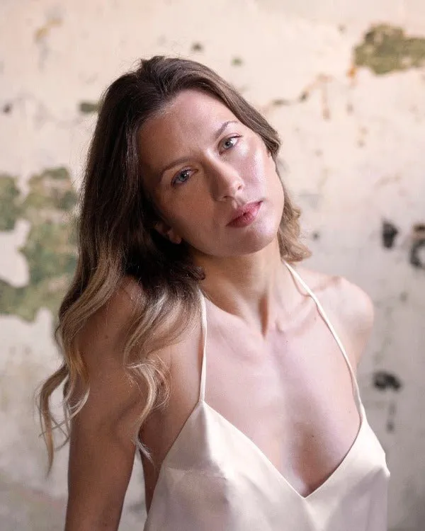Susane, Silk Camisole with Leavers lace