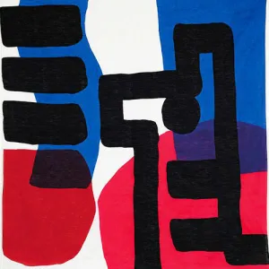 Suzuki Masaru -  100% hemp (linen)  ZEBRA  pink blue ピンクブルー   - Furoshiki   100 x 100 cm