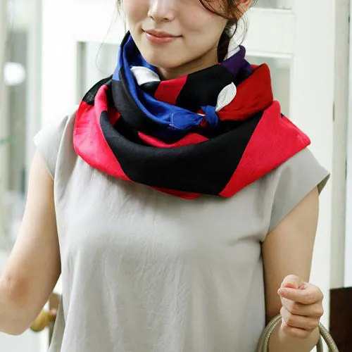 Suzuki Masaru -  100% hemp (linen)  ZEBRA  pink blue ピンクブルー   - Furoshiki   100 x 100 cm