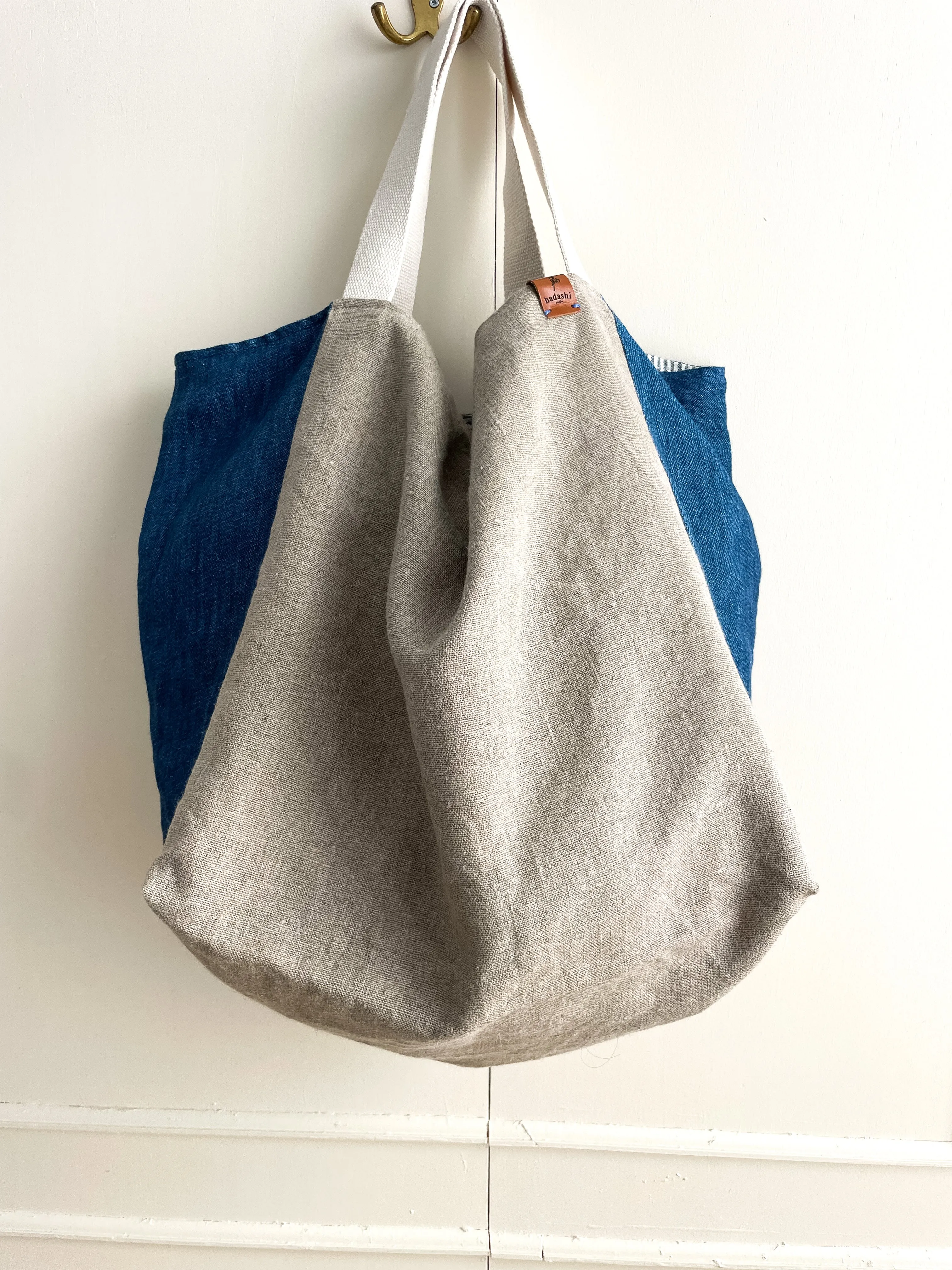 Takai bag: natural   indigo