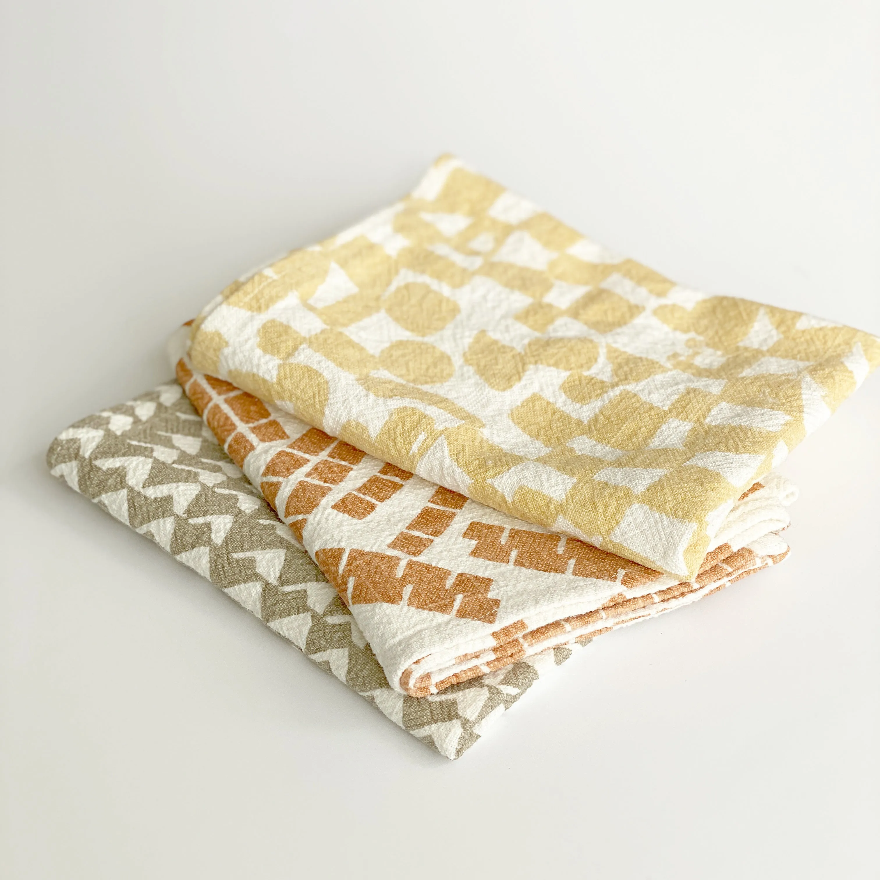 Tea Towel - Checks - Vanilla