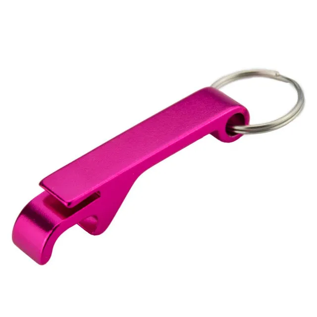 TEMLUM Beer Bottle Opener Keychain 4 in 1 Pocket Aluminum Beer Bottle Opener can Personalized Logo 11 Colors Wedding Favor Gifts
