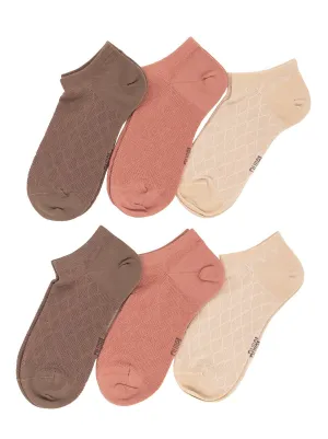 Texture Mesh No-Show Socks 6-Pack