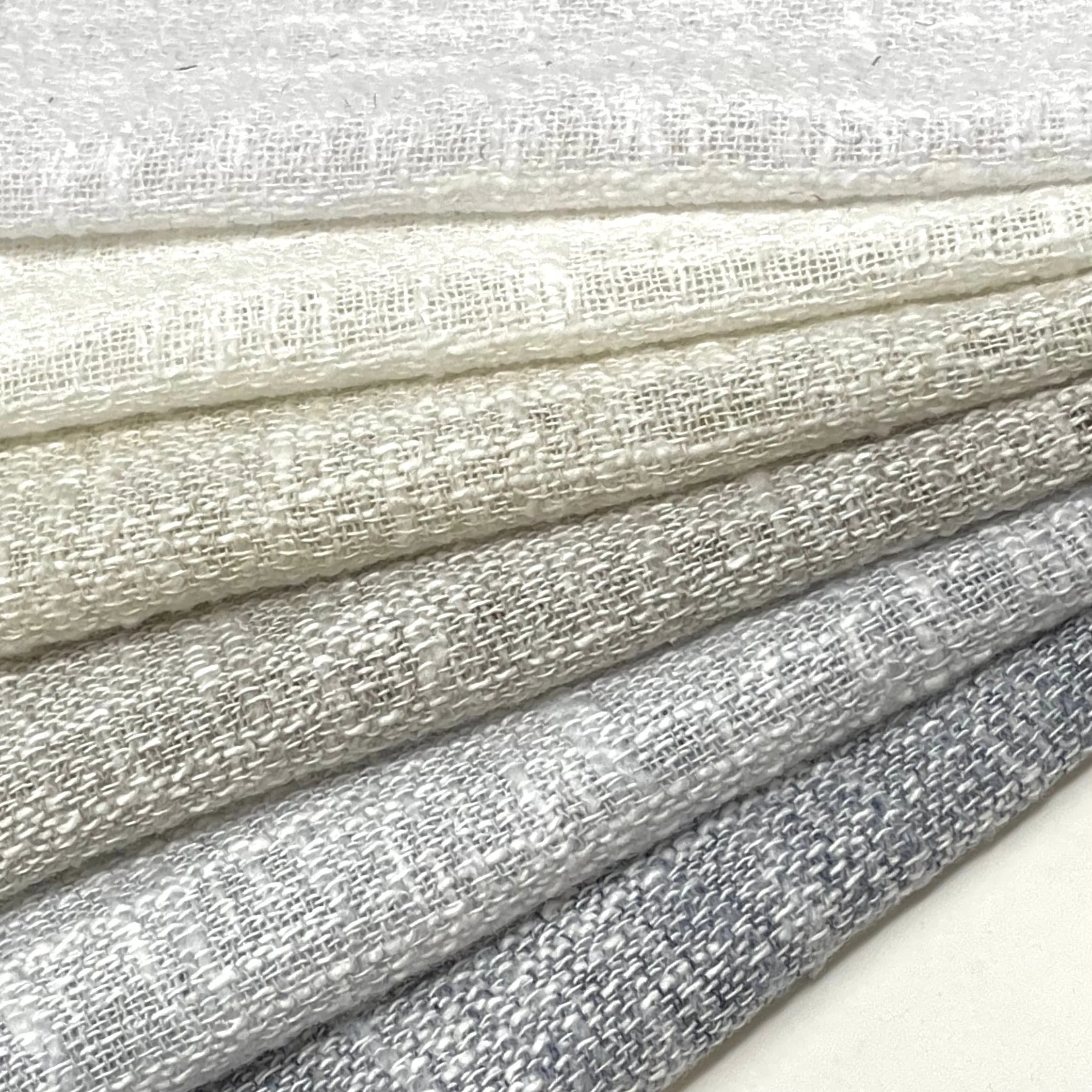 Textured Solid Sheer Linen Blend Fabric By The Yard/CL1065