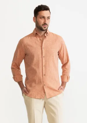 The Godeanu Linen Shirt Salmon