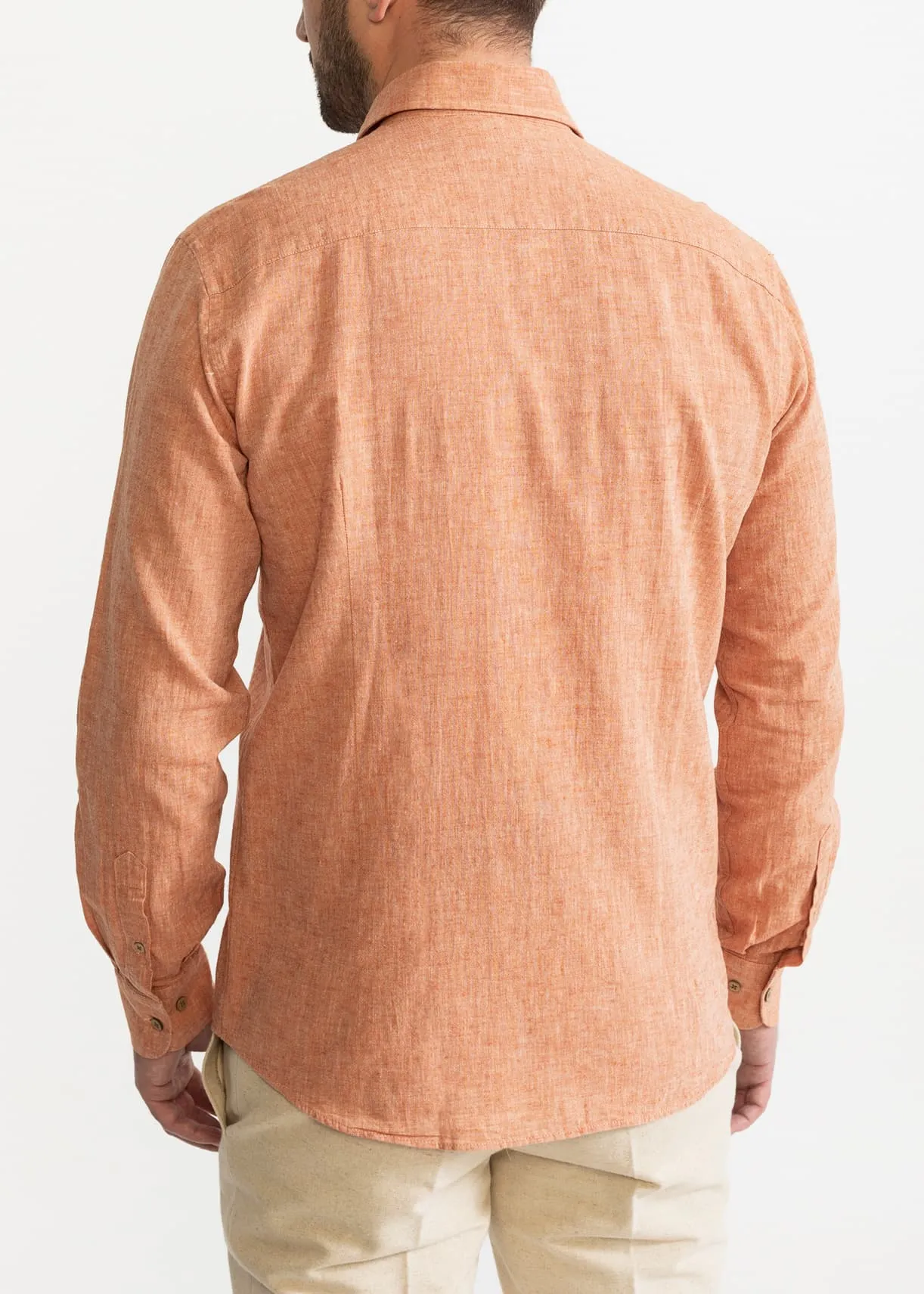 The Godeanu Linen Shirt Salmon