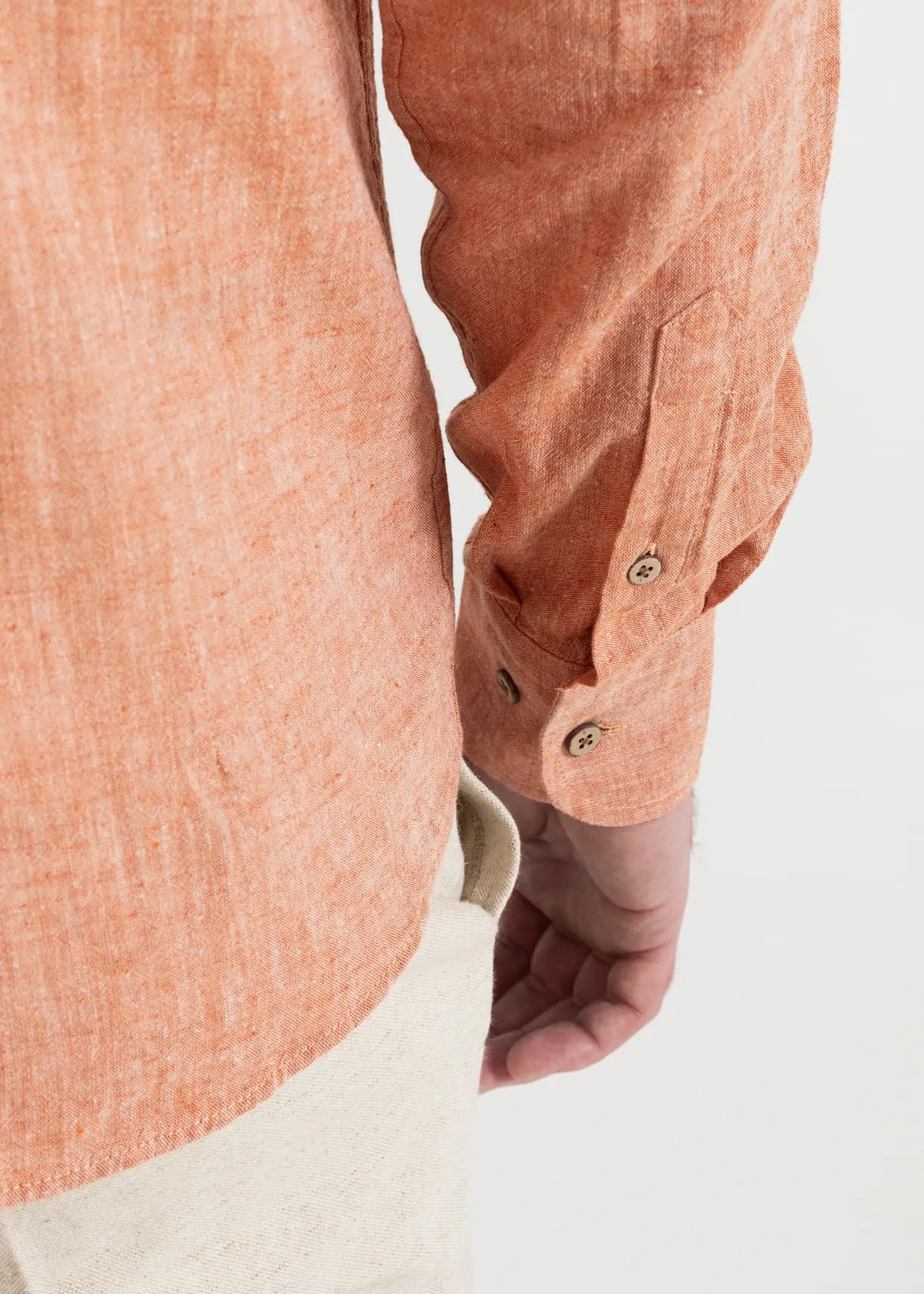 The Godeanu Linen Shirt Salmon