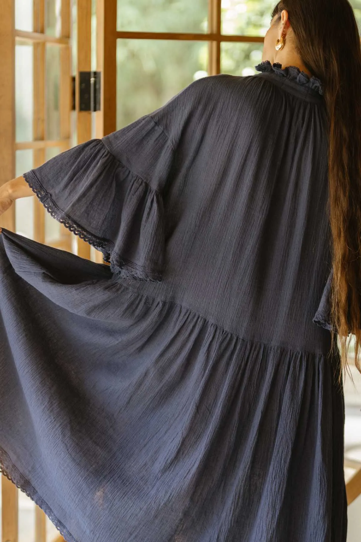 The Juliette (Natural Cotton Linen / Cotton Lace) - Made to Order