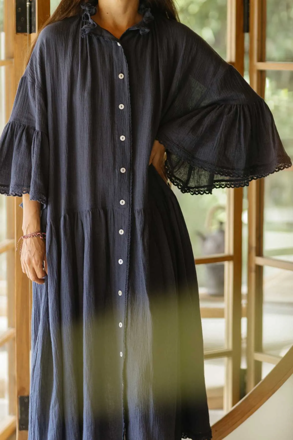 The Juliette (Natural Cotton Linen / Cotton Lace) - Made to Order