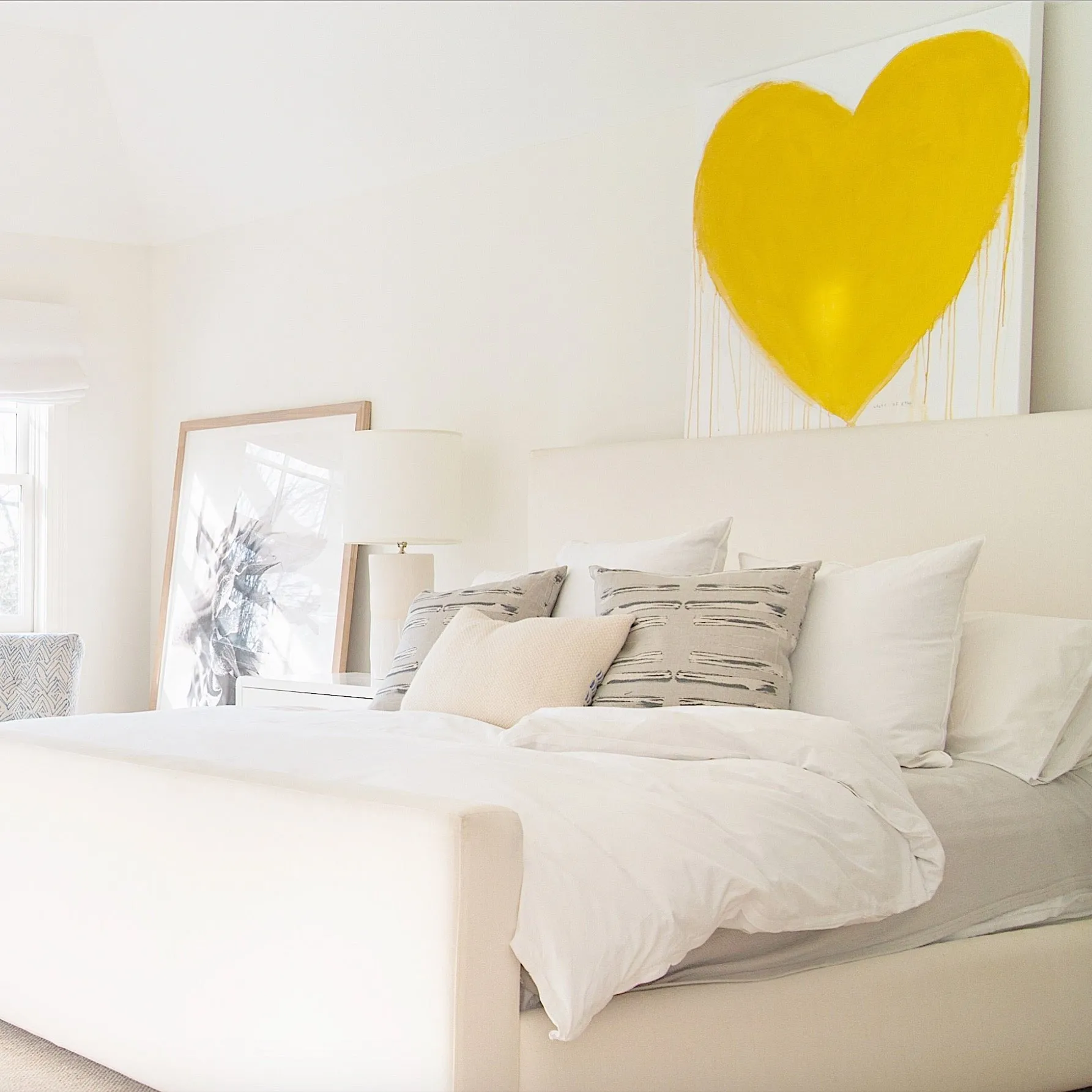 The Line Dove Natural Pillow
