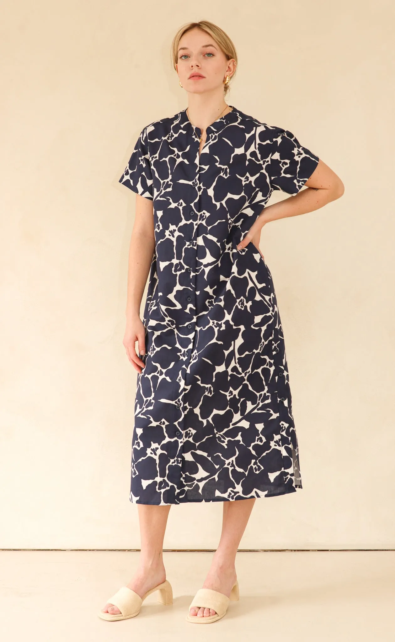 The Naturalist - Shift Dress - Linen Cotton Blend