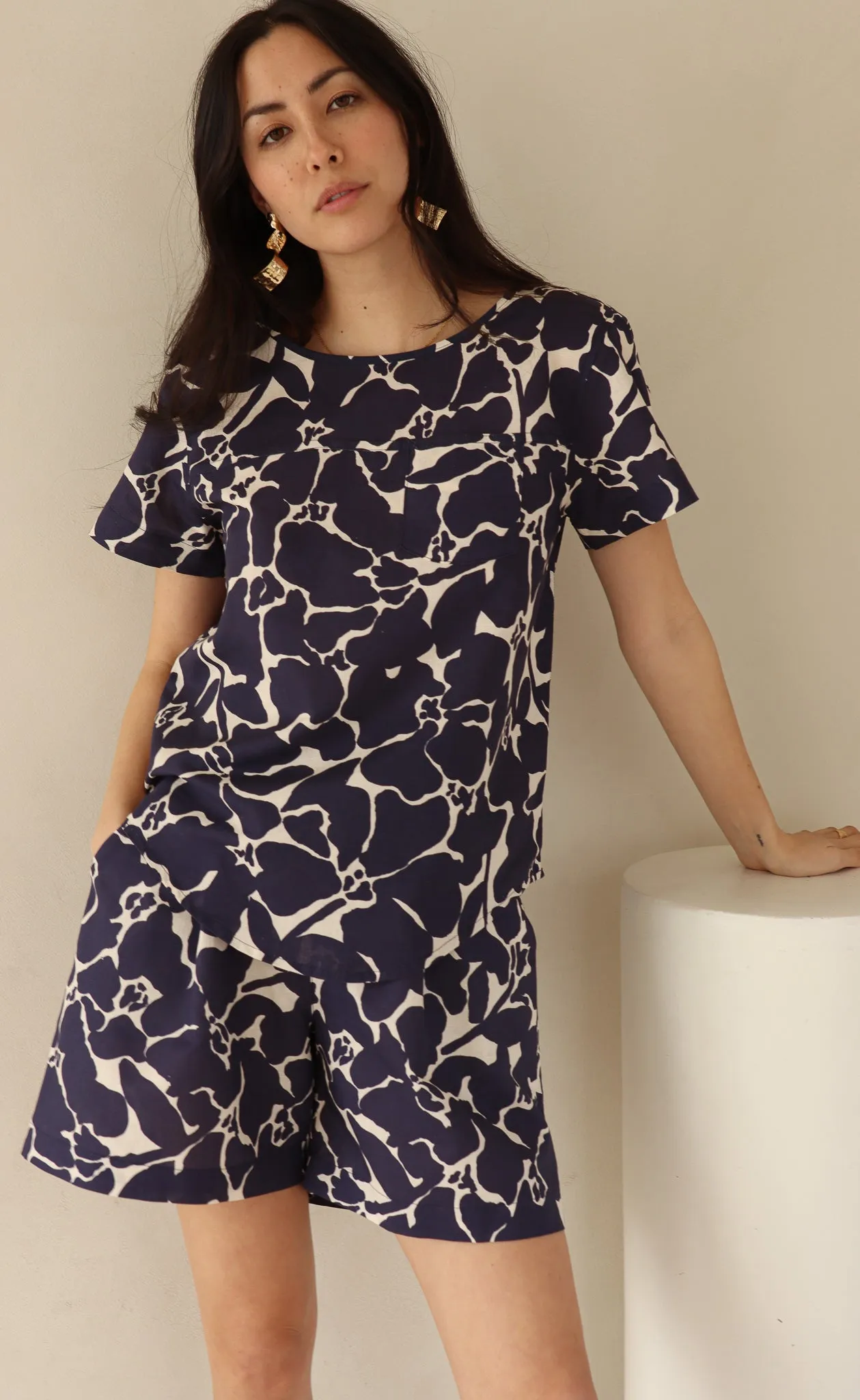 The Naturalist - Woven Tee - Linen Cotton Blend