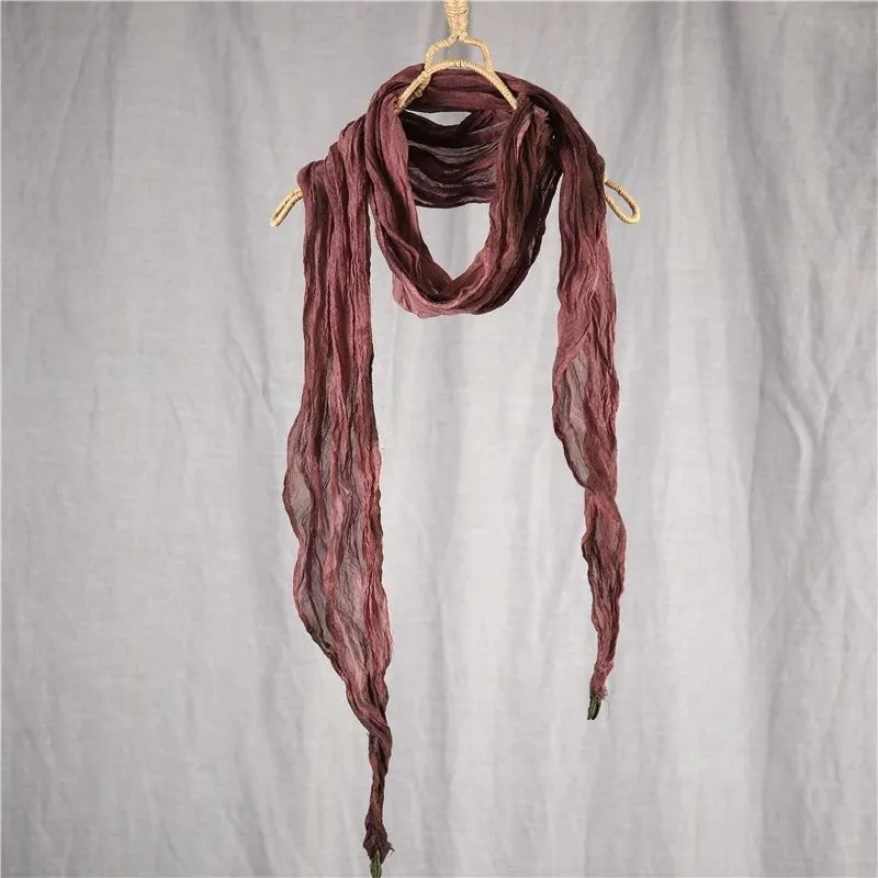 Tie-dyed Cotton And Linen Scarf