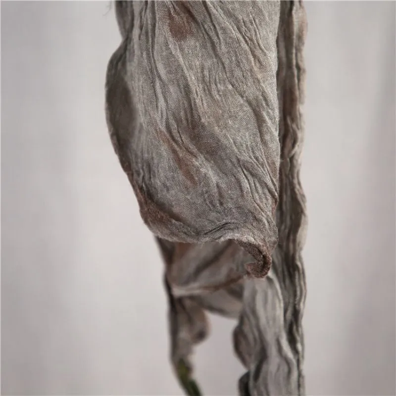 Tie-dyed Cotton And Linen Scarf