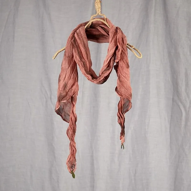 Tie-dyed Cotton And Linen Scarf