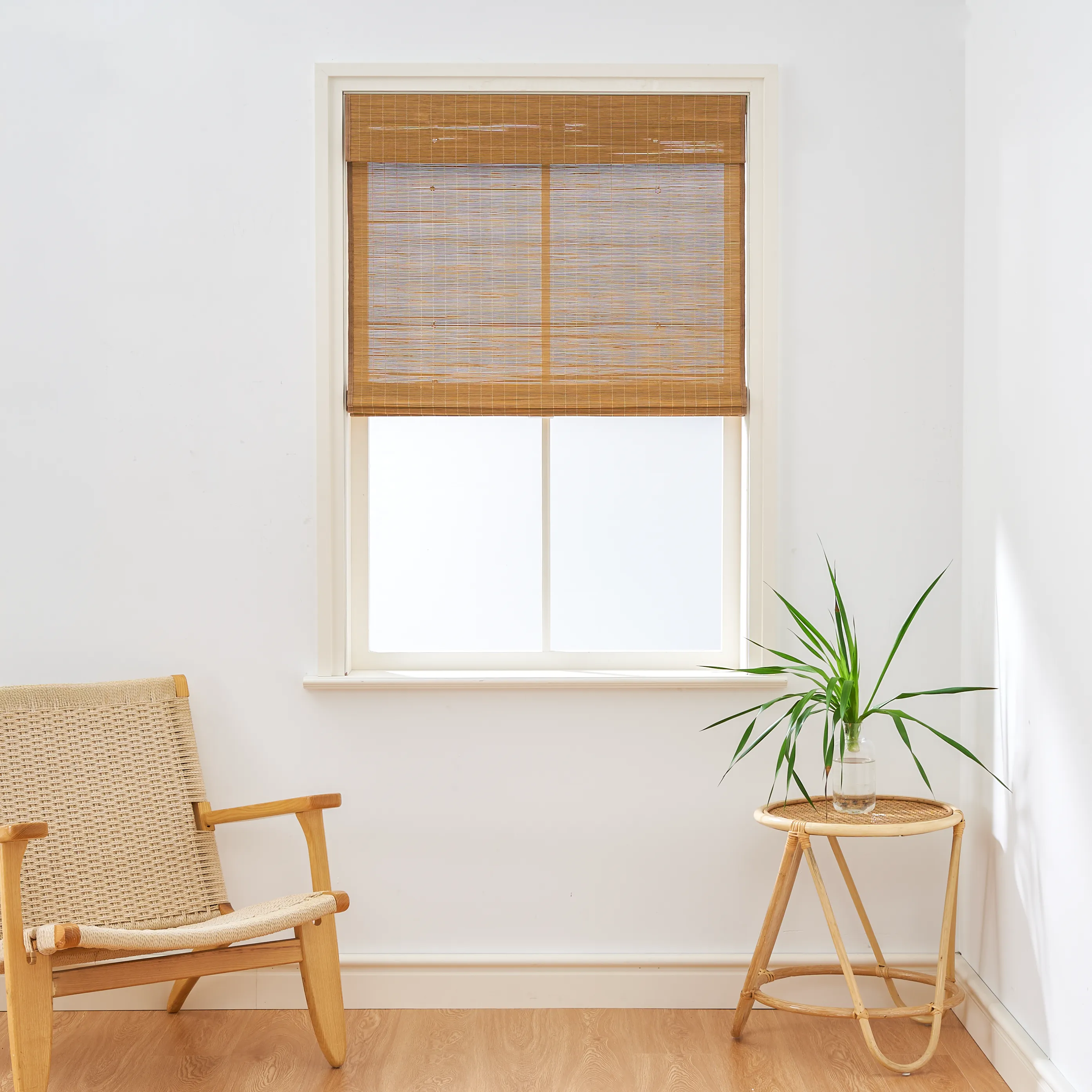 Tina Woven Bamboo Shade| Light Carbon