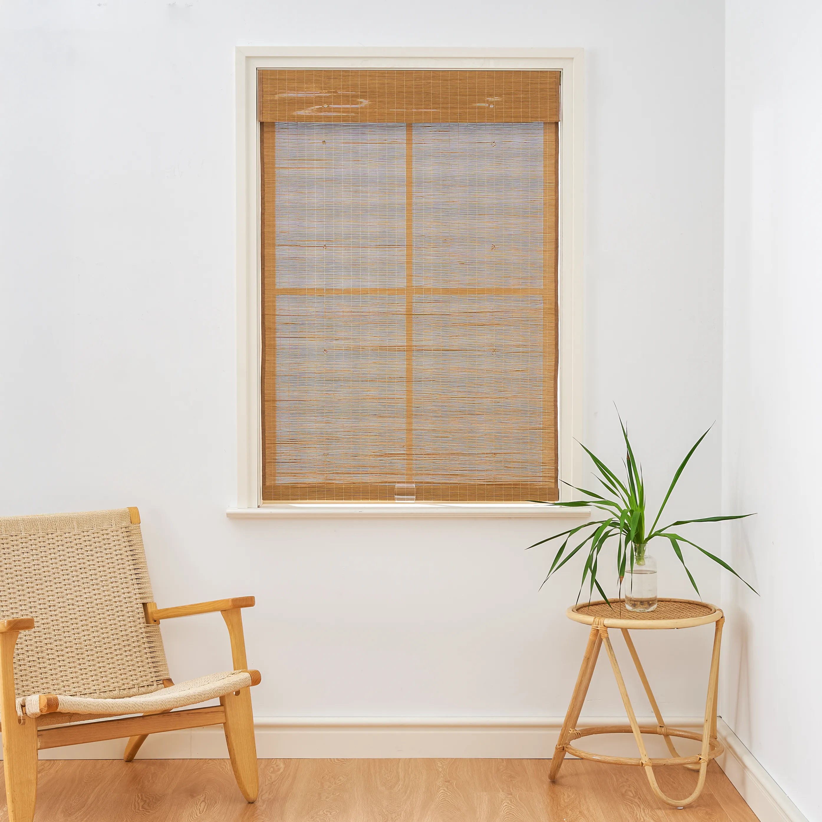 Tina Woven Bamboo Shade| Light Carbon