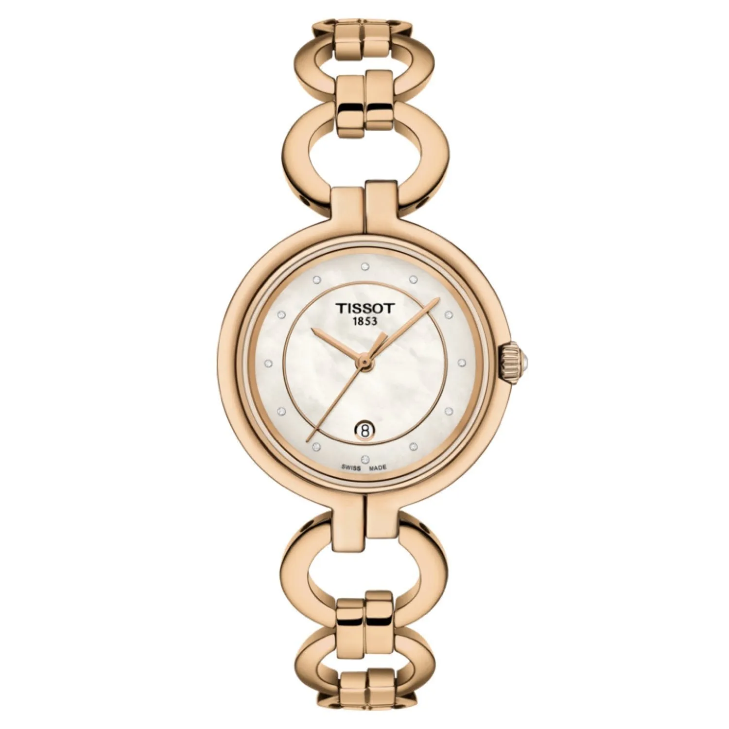 Tissot 12mm Flamingo Rose Gold Coated Steel Bracelet