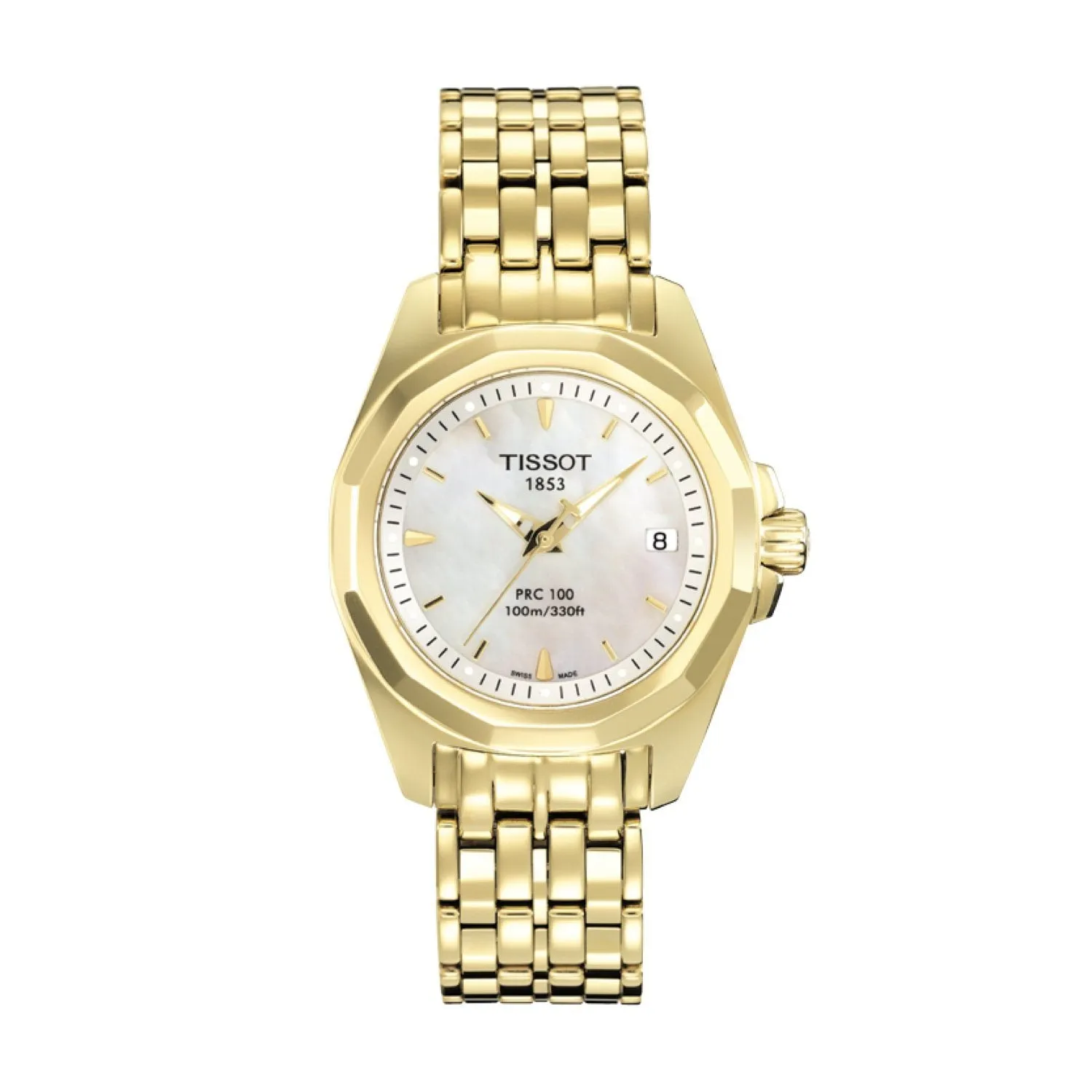 Tissot 14mm PRC 100 Gold Coated Steel Bracelet