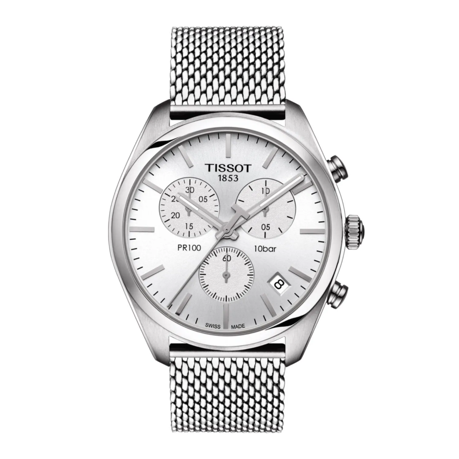 Tissot 20mm PR100 Stainless Steel Milanese Bracelet