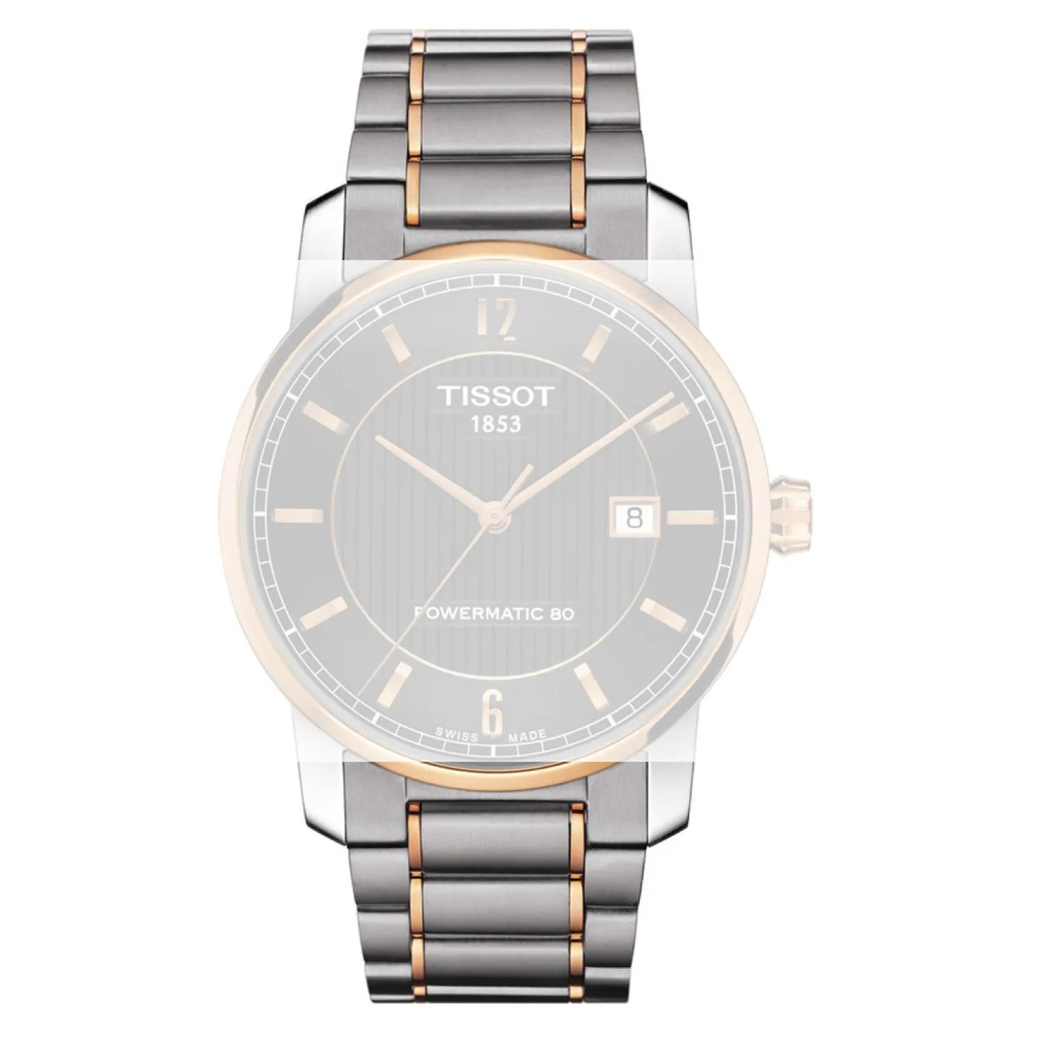 Tissot 22mm Titanium Two-Tone Coated Titanium Bracelet
