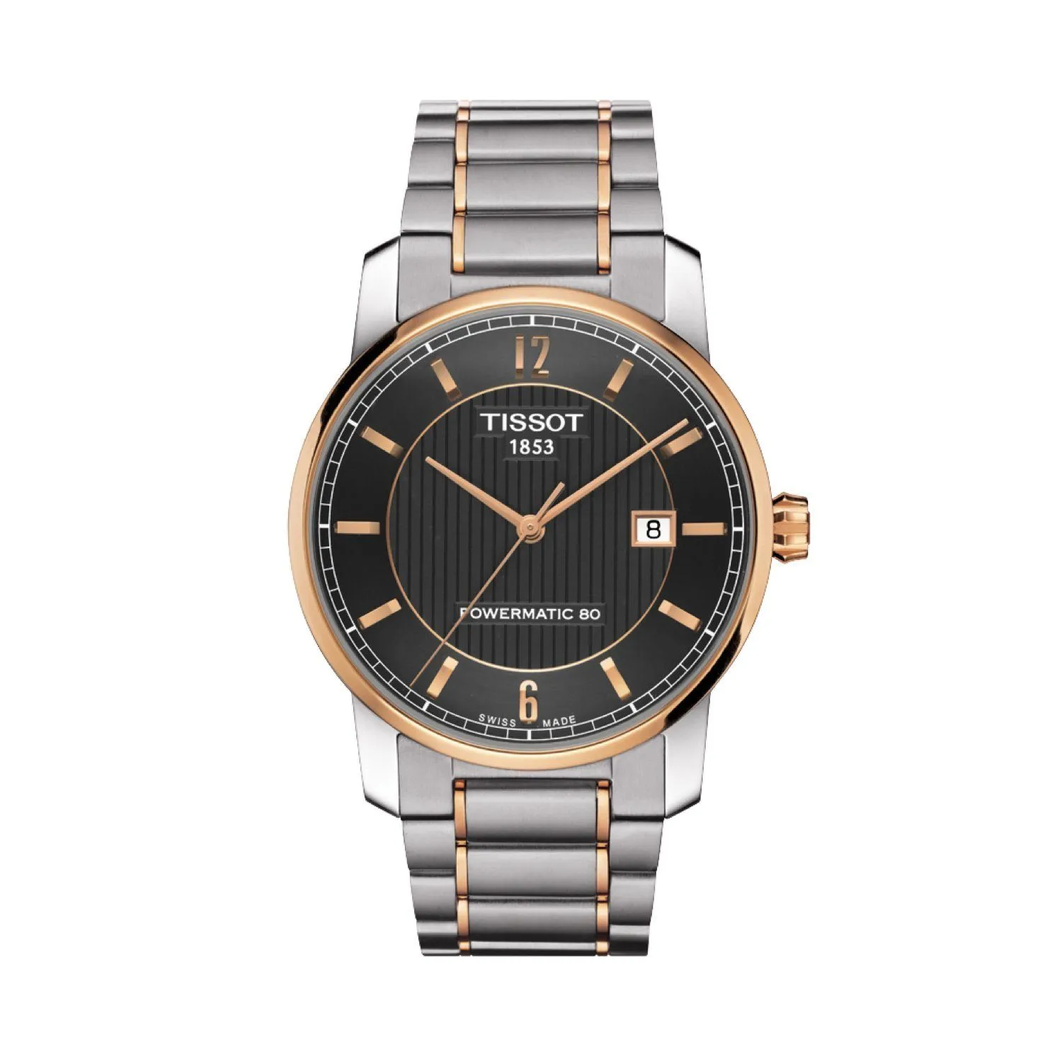 Tissot 22mm Titanium Two-Tone Coated Titanium Bracelet