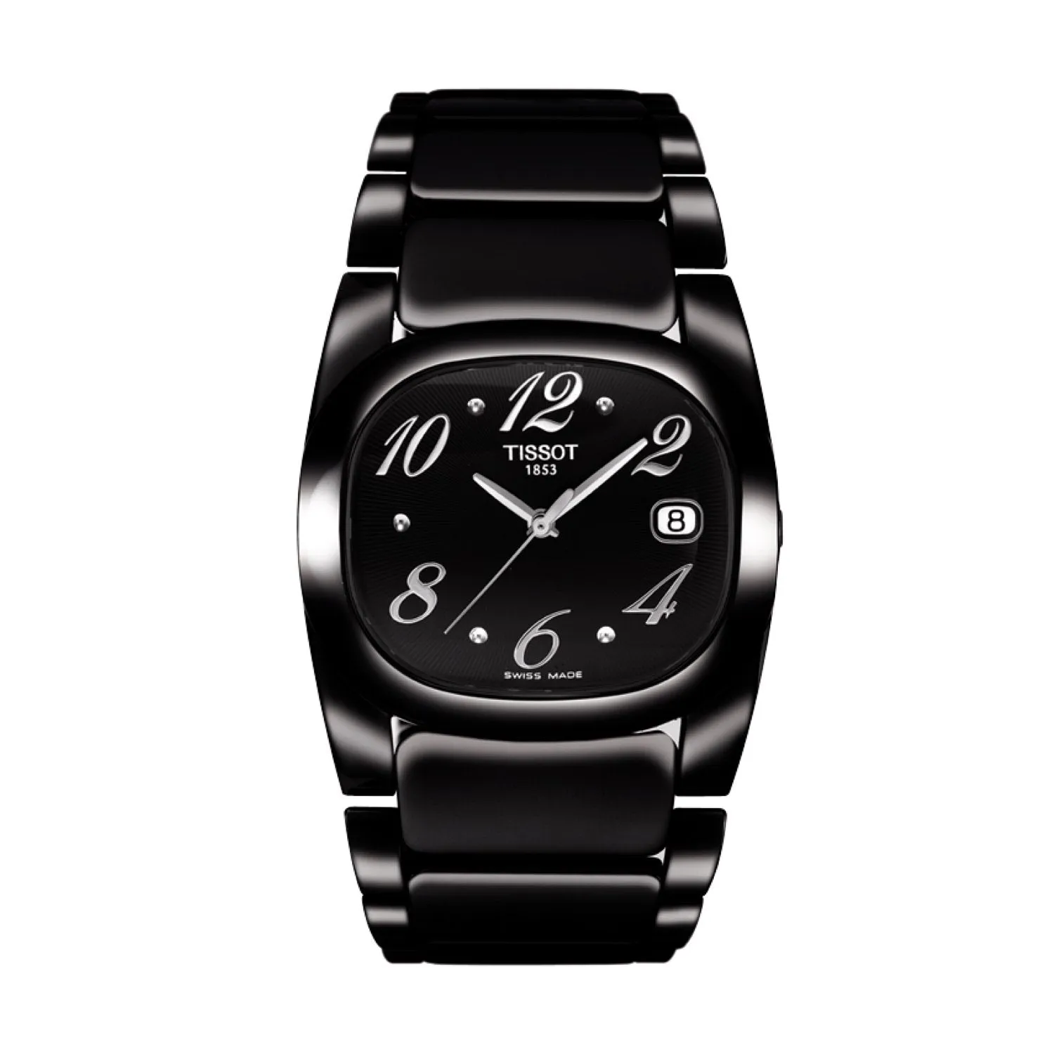 Tissot 27mm T-Moments ll Black Coated Steel Bracelet