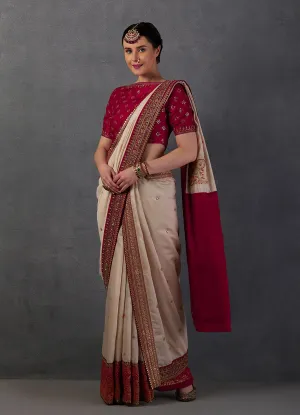 Toosh Bandhani Embroidered Saree Set