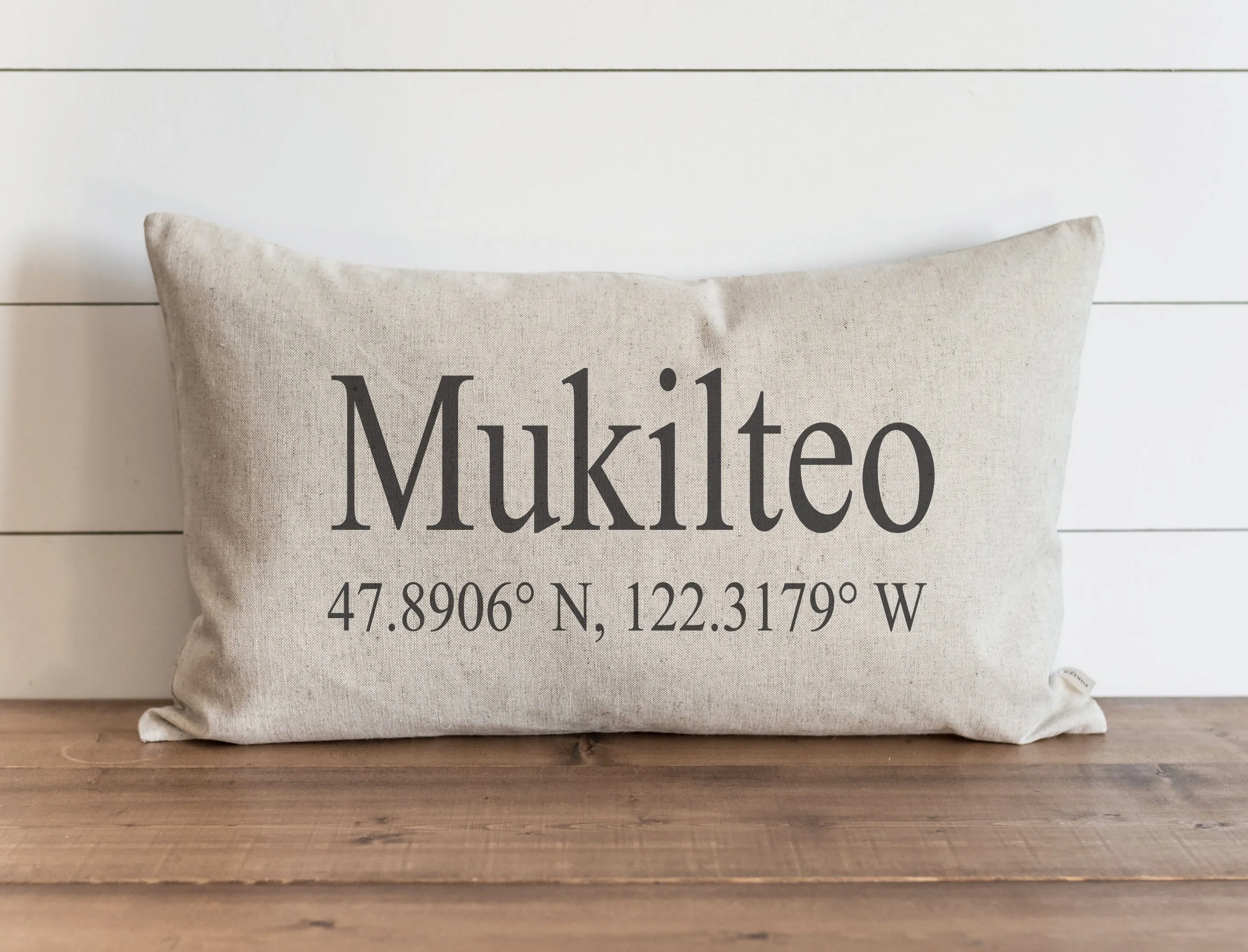 Town Location & Coordinates Pillow