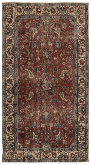 Traditional Design Natural Aged Vintage Rug 5'5'' x 8'10'' ft 165 x 269 cm