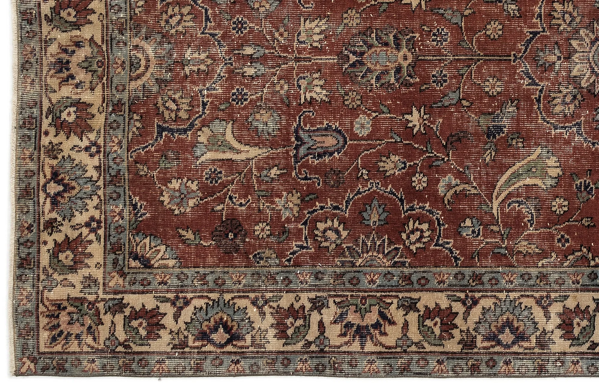 Traditional Design Natural Aged Vintage Rug 5'5'' x 8'10'' ft 165 x 269 cm