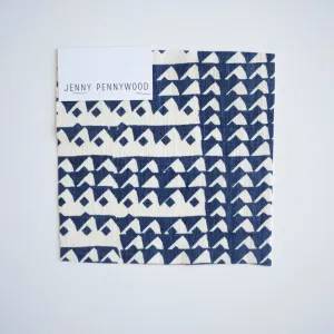 TRIANGLES in INDIGO - Fabric by the yard