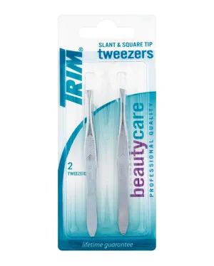Trim Slant & Square Tip Tweezers - 52900 ( 2 Tweezers)