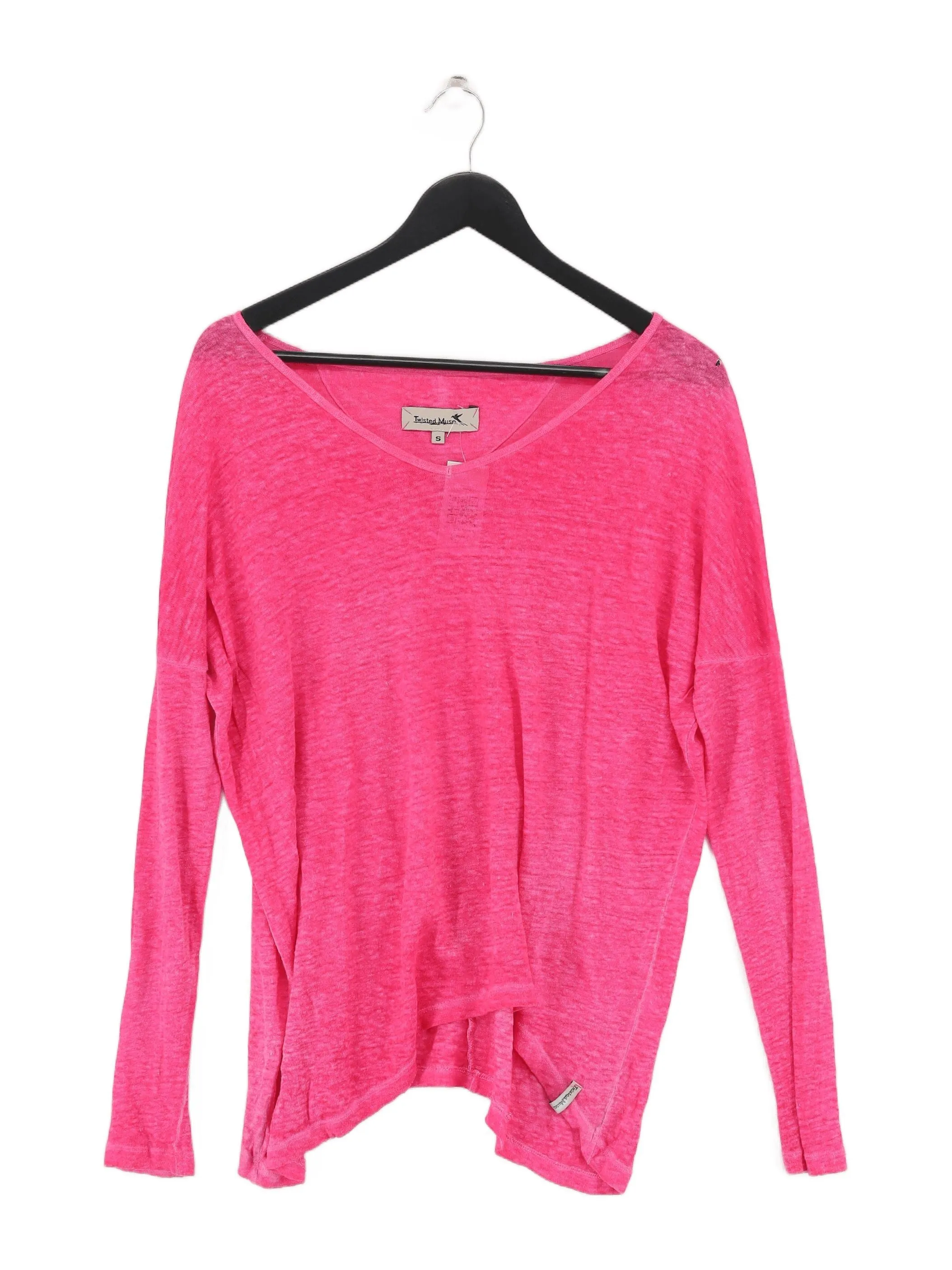 Twisted Muse Women's Top S Pink 100% Linen
